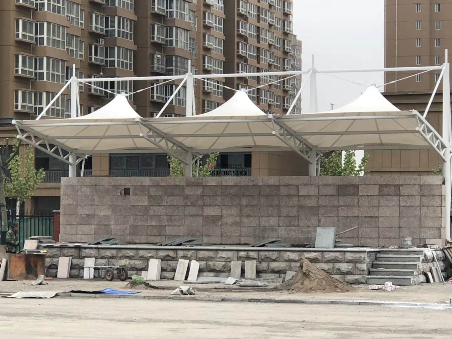周口恒大小學膜結構看台